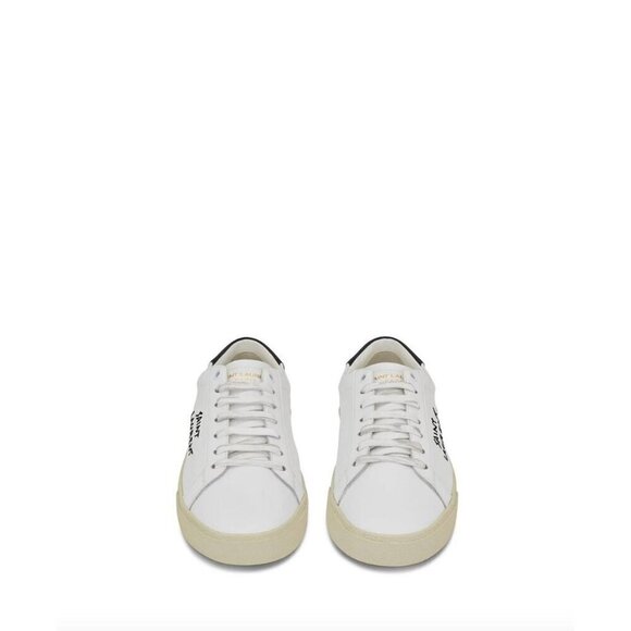 Saint Laurent Court Classic Sl/06 Embroidered Sneakers White Womens 36 6 - Picture 4 of 14